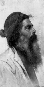 A Bearded Man With A Red Hat by Bernardo Hay