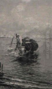 Setting The Nets: Fishermen Off Capri by Bernardo Hay