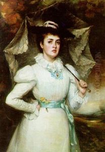 Portrait Of A Lady With A Parasol