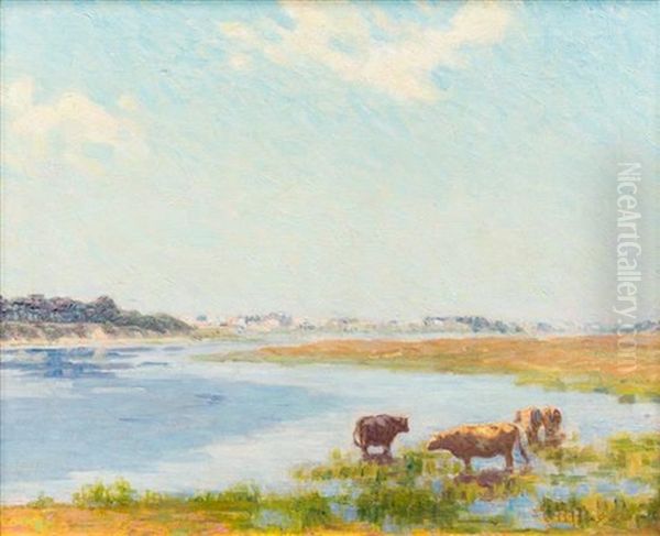 Cows By The River - view 1