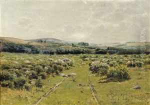 Summer Landscape With Field And Paths by Edward Parker Hayden