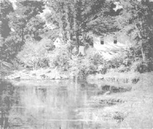 Spring Landscape With Cottage By A Lake by Edward Parker Hayden