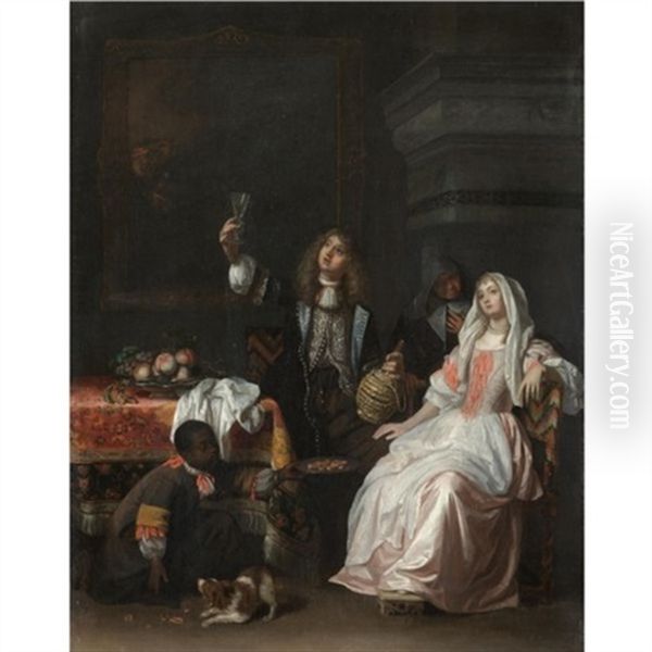 An Elegant Company In An Interior - view 1