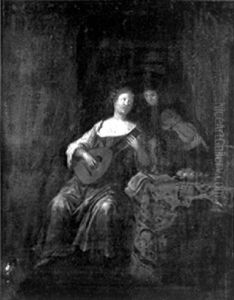 Scene De Concert Dans Un Interieur by Reinier De La Haye