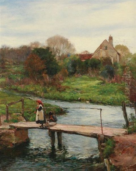 Children Playing On A Bridge - view 1