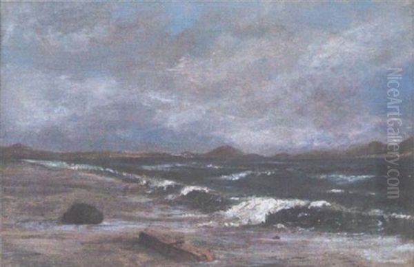 Seascape With Distant Mountains - view 1