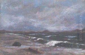 Seascape With Distant Mountains