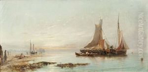 Morning, Fishing Boats Becalmed by Edwin Hayes