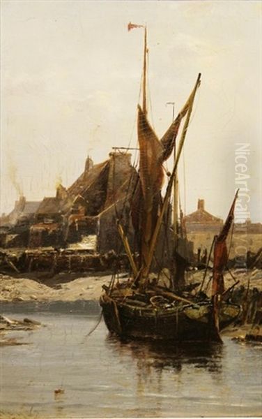 Low Tide Hay Barge, Queenboro - view 1