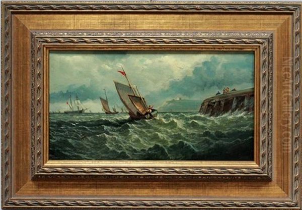 Sturmische Kuste Mit Pier In England - view 1