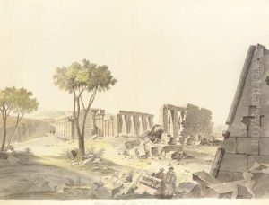 The Ruins Of The Ramesseum, Known As The Tomb Of Ozymandias, Atthebes, Egypt