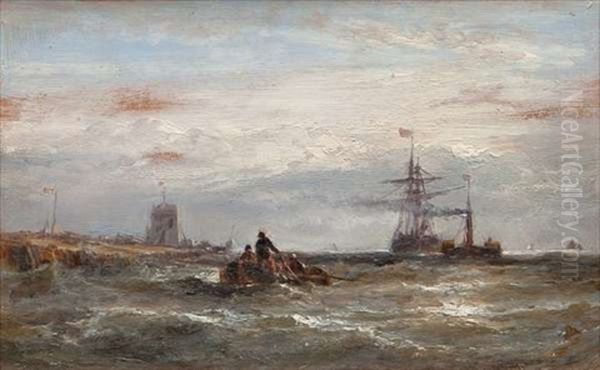 A Tug Towing A Brig To Port - view 1