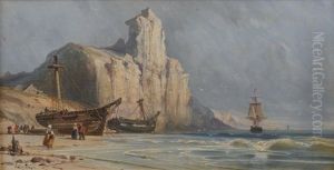 Bateaux Devant Une Falaise Bateaux Devant Une Falaise