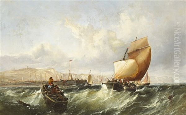 Shipping In Squall Off Dover - view 1