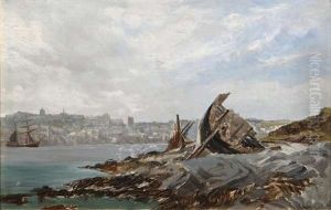 Coastal Scene With Shipwreck by Edwin Hayes