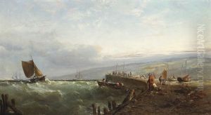Fishing Boat Approaching A Pier In Heavy Seas