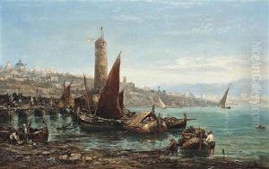 The Harbour Of Genoa, Italy