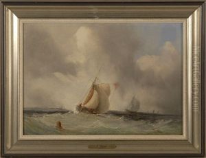 Ships Off The Coast by Edwin Hayes