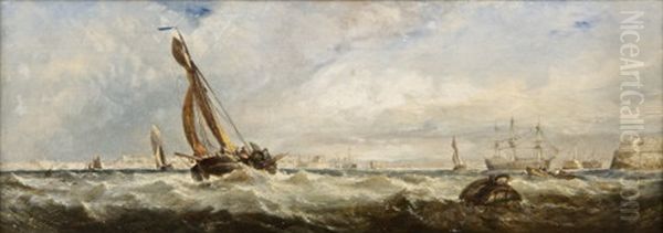 Dutch Vessel Off Portsmouth From The Buoy - view 1