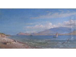 A View Across An Irish Estuary On A Sunny Day With A Hilly Landscape On The Horizon by Edwin Hayes