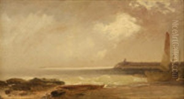 Coast With Sailboat In The Foreground (study) - view 1