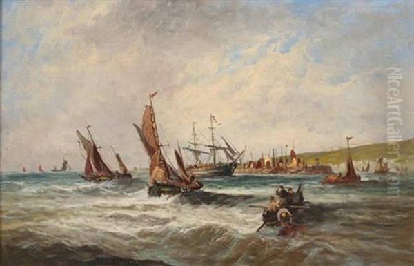 Coastal Scene With Sailing Vessels - view 1