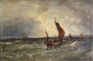 Fishing Boats Returning To Harbour by Edwin Hayes