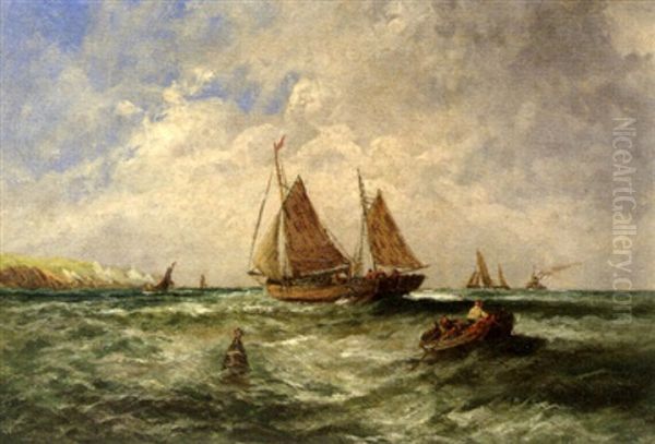 Fishing Boats Off A Coast - view 1