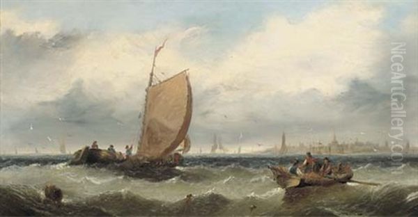 Running Inshore (+ Fishermen Hauling In Their Nets; Pair) - view 1