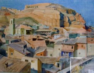 Vue Du Village De Daroca En Espagne by Paul Balze