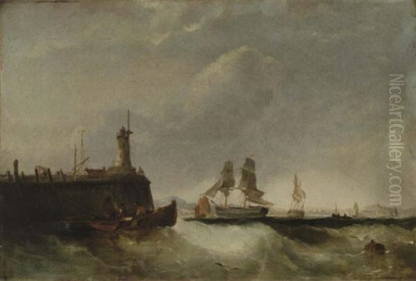 A Trading Brig Entering Port On The Tide - view 1