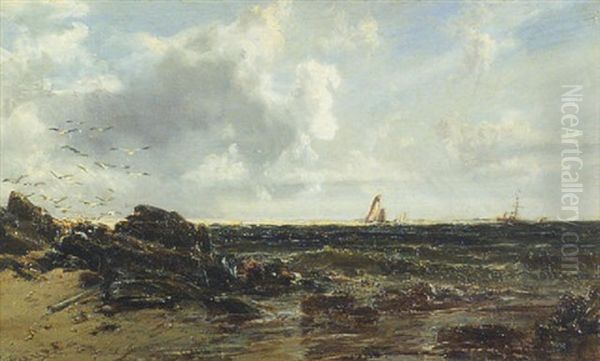 Cullercoats From Rocks At Tynemouth - view 1