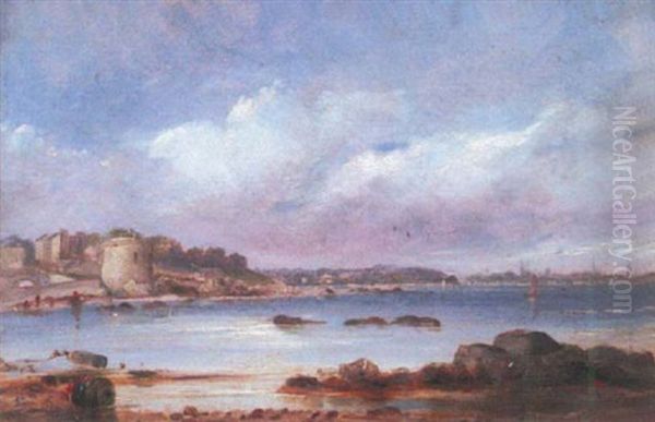 A Martello Tower By A Rocky Outcrop - view 1