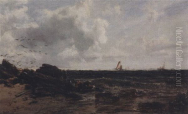 Cullercoats From Rocks At Tynemouth - view 1