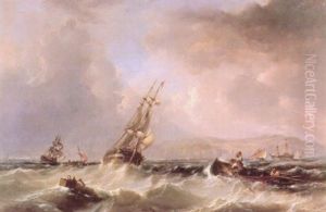 The Brig "homeward Bound", Aworth Harbour by Edwin Hayes