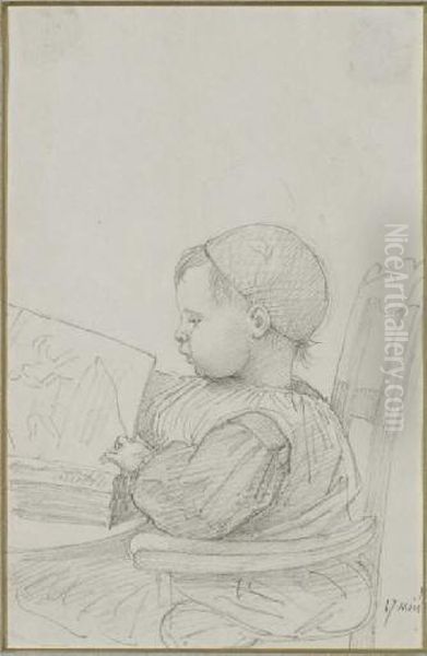 Portrait D'enfant Assis - view 1