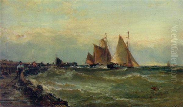 North Sea Trawlers Leaving Great Yarmouth - view 1