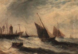 Segelbatar Vi Hamninlopp by Edwin Hayes