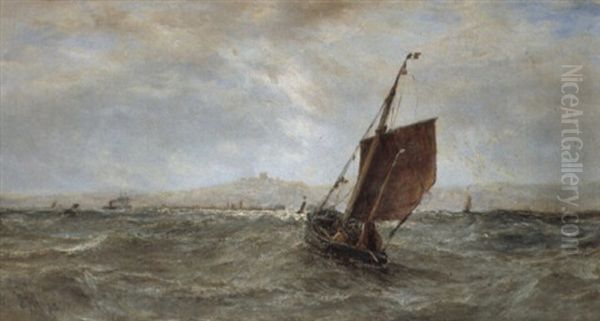 French Lugger Making For Dover Harbour - view 1