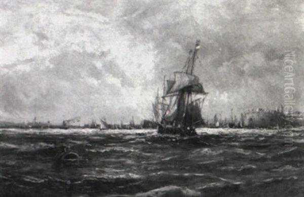 Schooner Leaving Portsmouth Harbour - view 1