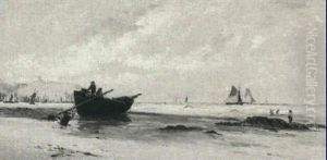 Gatherers At Low Tide by Edwin Hayes