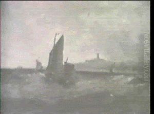 View Of Coastal Fishing Boats by Edwin Hayes