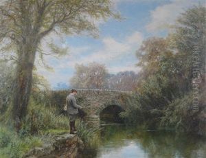 A Fisherman On A Riverbank