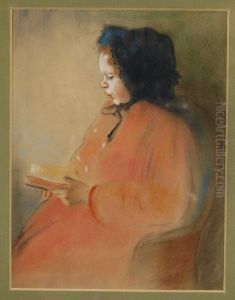 Lesendes Madchen Mit Haube by Ferdinand Balzer