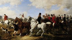John Poyntz, 5th Earl Spencer, With The Ward Union Hunt by Michael Angelo Hayes