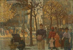 Scene De Rue En Automne