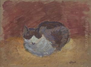 Le Repos Du Chat by Louis Hayet