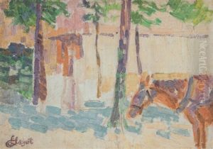 Cheval De Caleche Sur Les Champs-elysees by Louis Hayet
