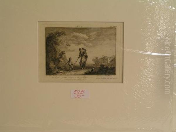 Blinde Gefuhrt Von Kind In Felsiger Landschaft - view 1