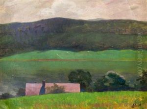 Toit De Ferme Devant Un Paysage Toit De Ferme Devant Un Paysage